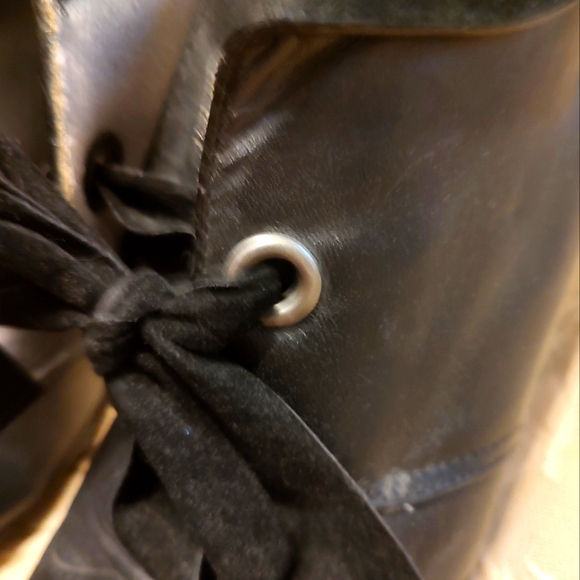 🐈⬛ Glorious RARE Vintage Hush Puppies Velvet Ribbon Spectator Booties - 7.5M - Picture 6 of 16